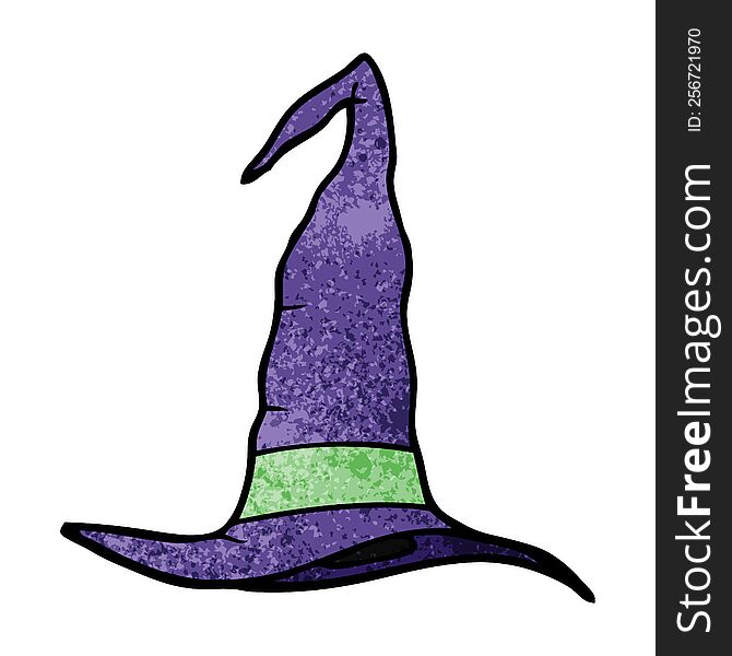 Cartoon Doodle Witch Hat