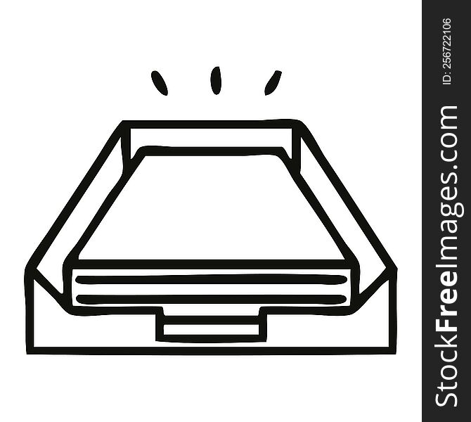 line drawing cartoon of a in box. line drawing cartoon of a in box