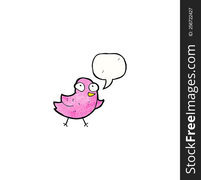 cartoon pink bird