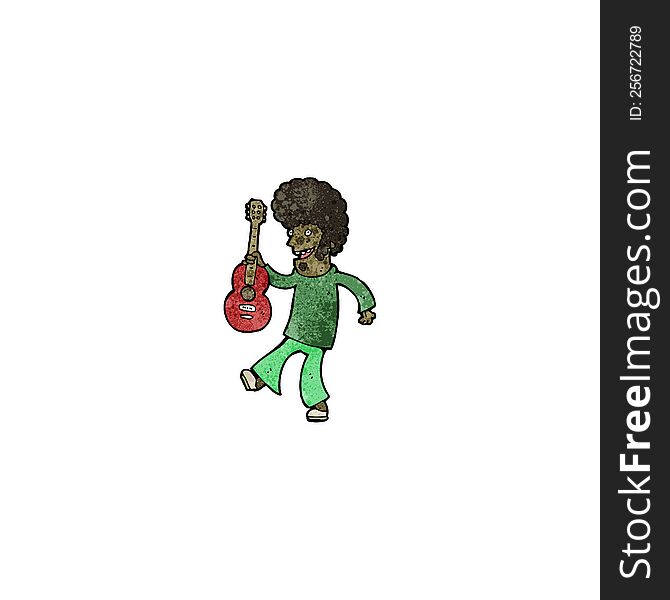 cartoon man with guitar