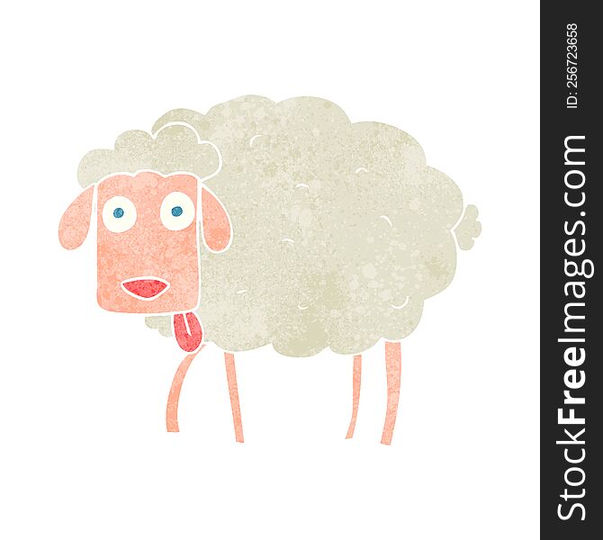 Retro Cartoon Sheep