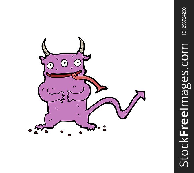 cartoon little demon