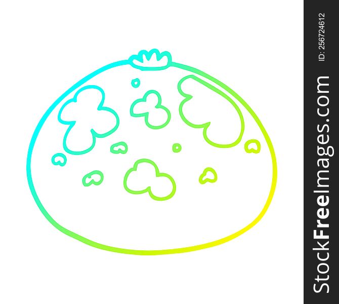 cold gradient line drawing of a cartoon squash