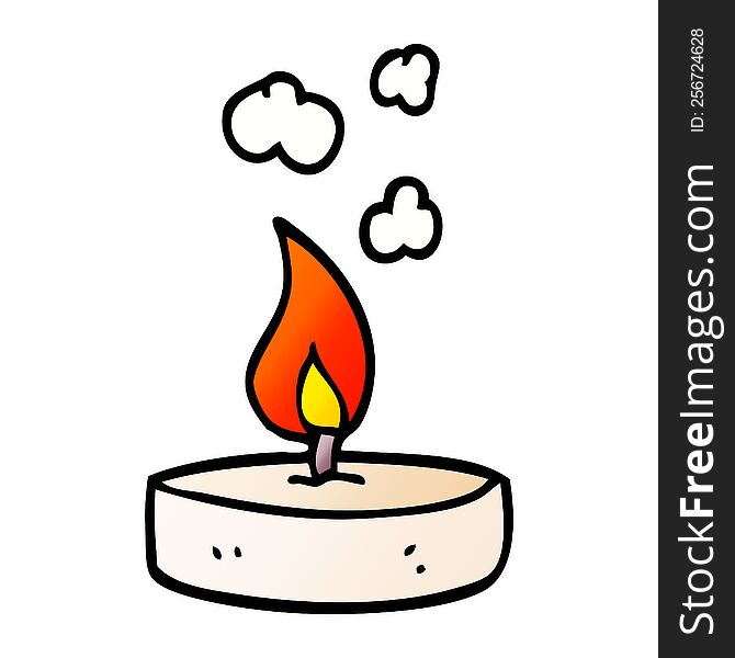 cartoon doodle small candle