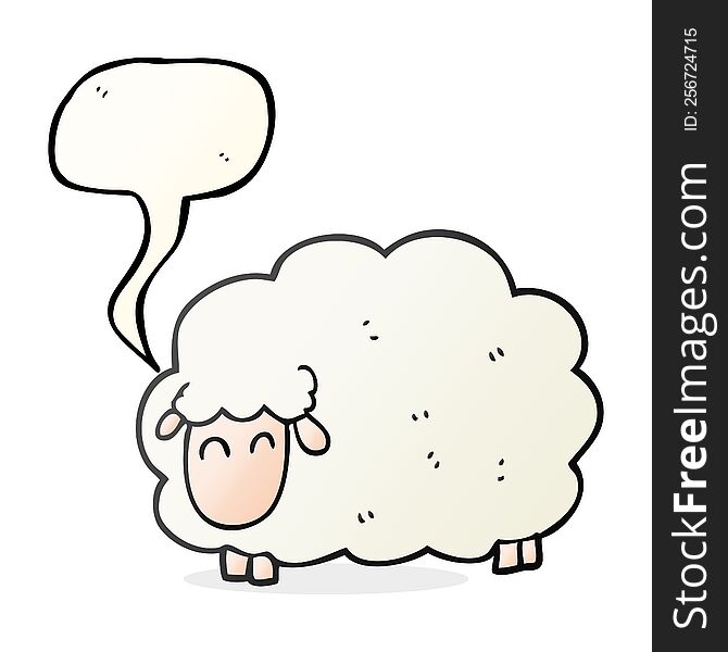 Speech Bubble Cartoon Sheep