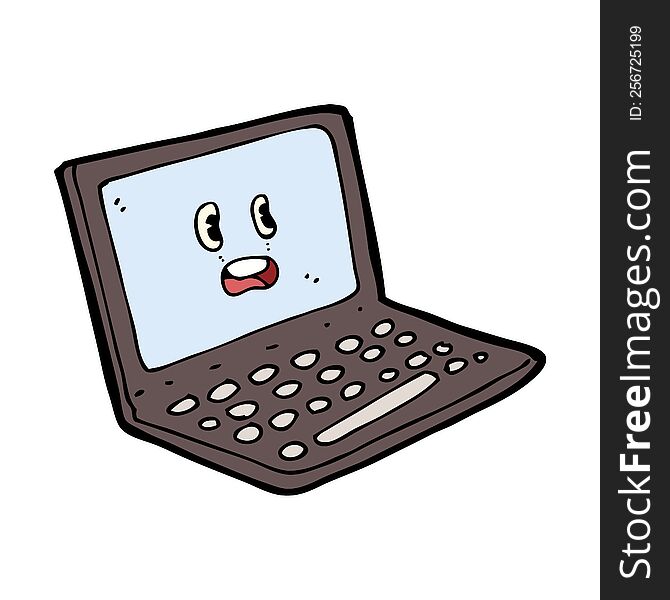 Cartoon Laptop Computer