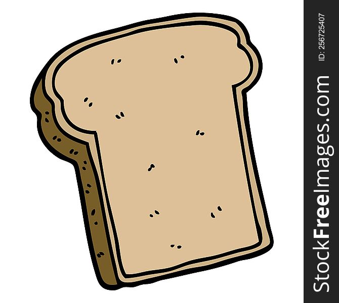 cartoon doodle slice of bread