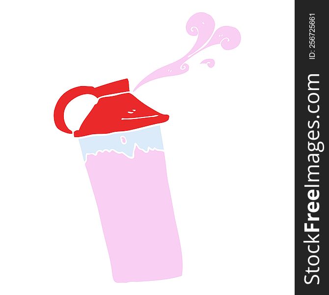 flat color illustration of protein shake. flat color illustration of protein shake