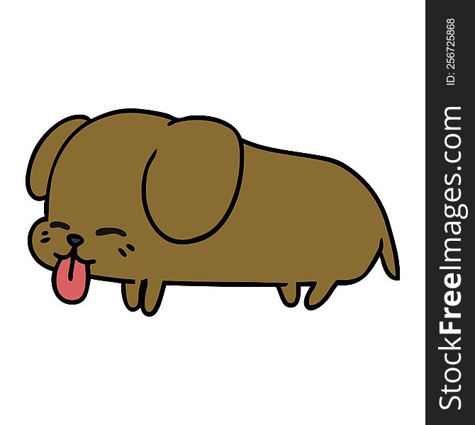 cartoon of cute kawaii dog