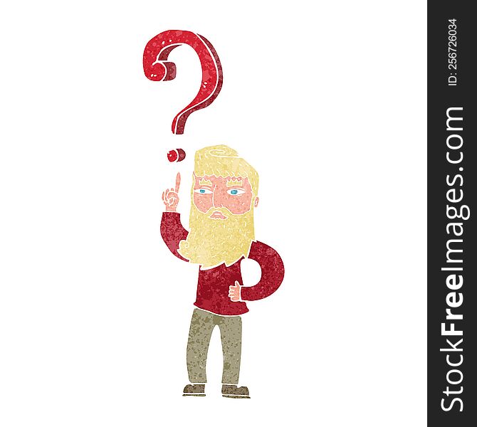 Cartoon Man With Question