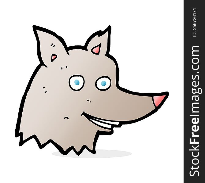 Cartoon Wolf Head