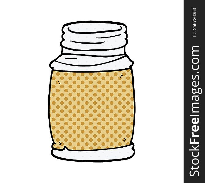 cartoon doodle of a storage jar