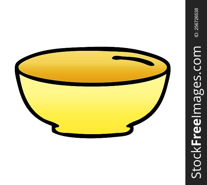 gradient shaded quirky cartoon bowl. gradient shaded quirky cartoon bowl