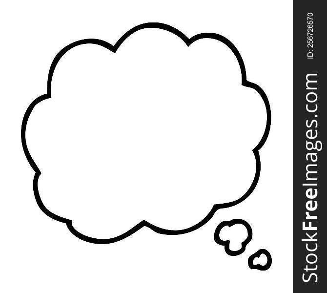 line drawing cartoon thought cloud