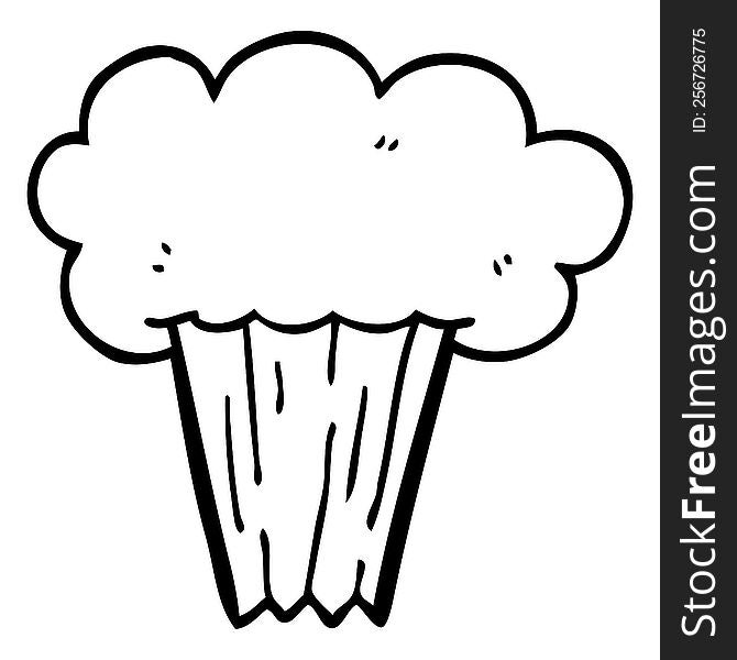 line drawing cartoon of a carrot cake