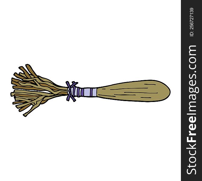 Cartoon Doodle Magic Broom