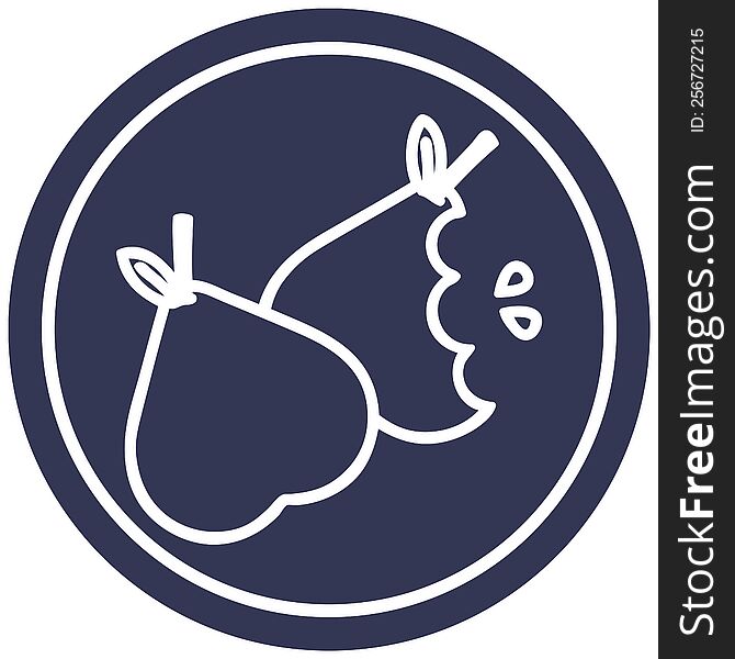 Bitten Pears Circular Icon
