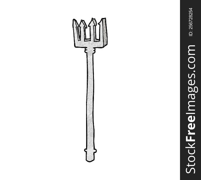 Textured Cartoon Devil Fork