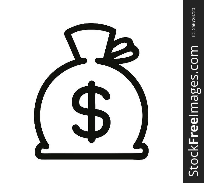 sack of money icon symbol