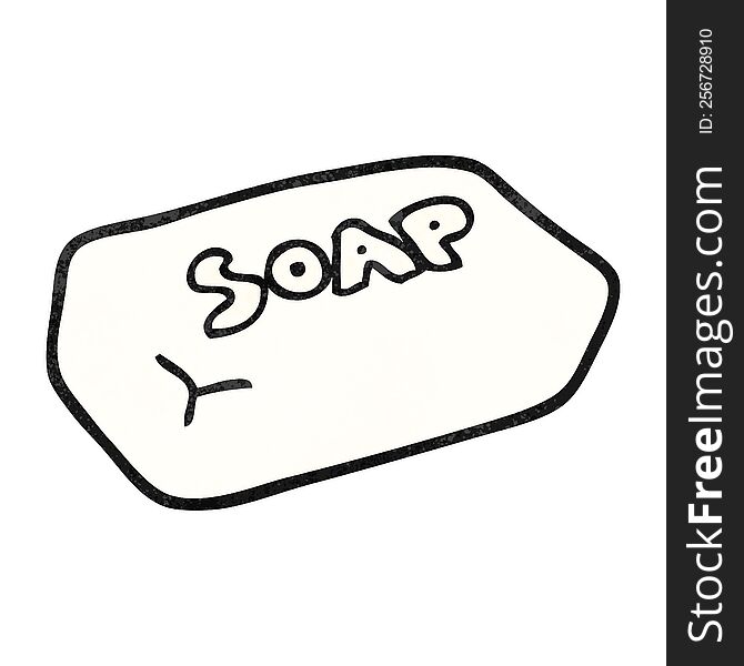 freehand textured cartoon soap