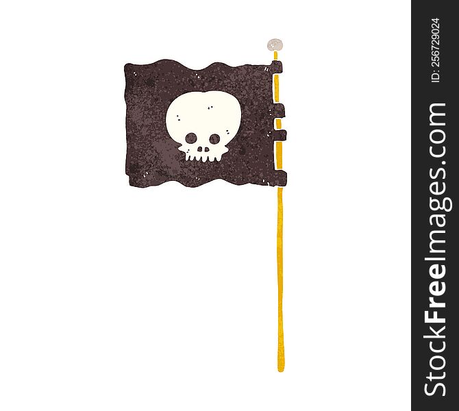 cartoon waving pirate flag