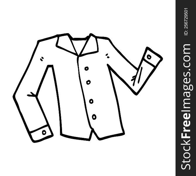 line drawing cartoon work shirt