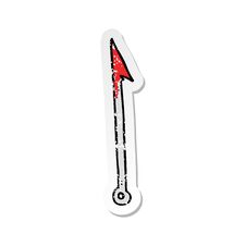 Retro Distressed Sticker Of A Cartoon Harpoon Stock Images