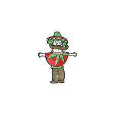 Free Cartoon Man In Mexican Outfit Royalty Free Stock Photo - 256735575