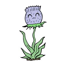 Cartoon Thistle Royalty Free Stock Images