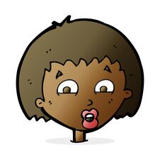 Free Cartoon Shocked Expression Royalty Free Stock Image - 256739226