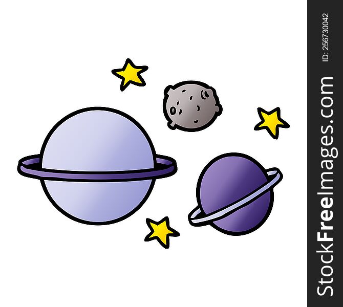 cartoon planets. cartoon planets