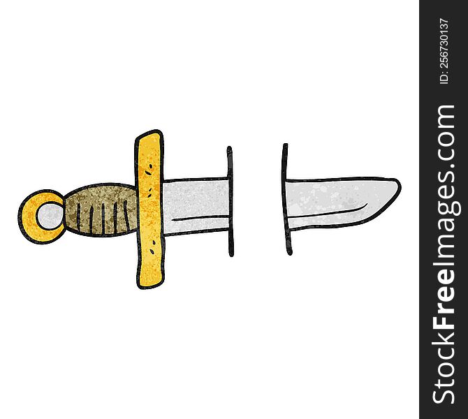 Textured Cartoon Tattoo Knife Symbol
