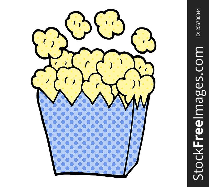 cartoon doodle popcorn