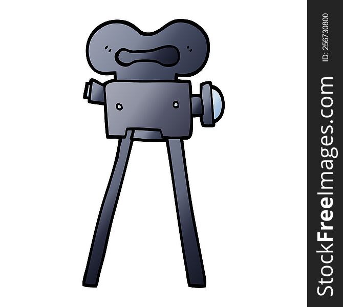 vector gradient illustration cartoon film camera