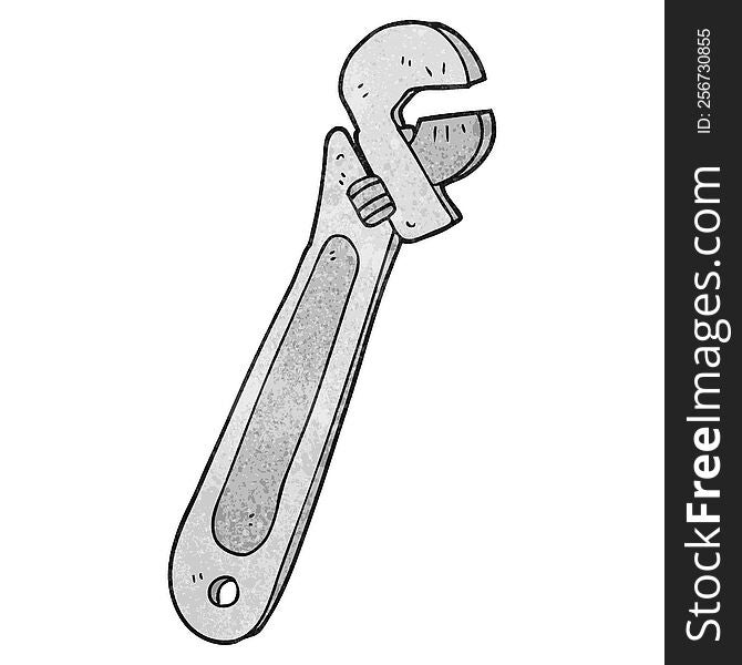 textured cartoon adjustable spanner