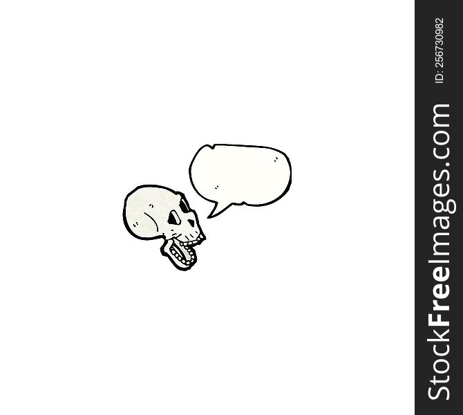 spooky talking skull cartoon