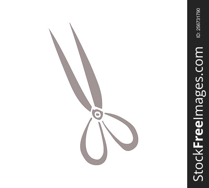 cartoon doodle scissors
