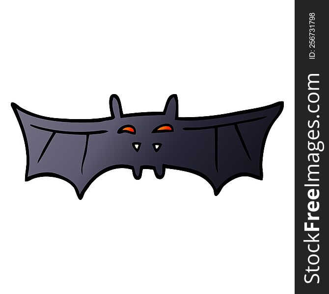 Cartoon Doodle Vampire Bat