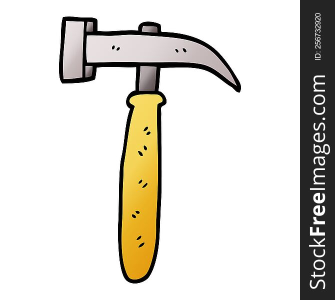 cartoon doodle hammer