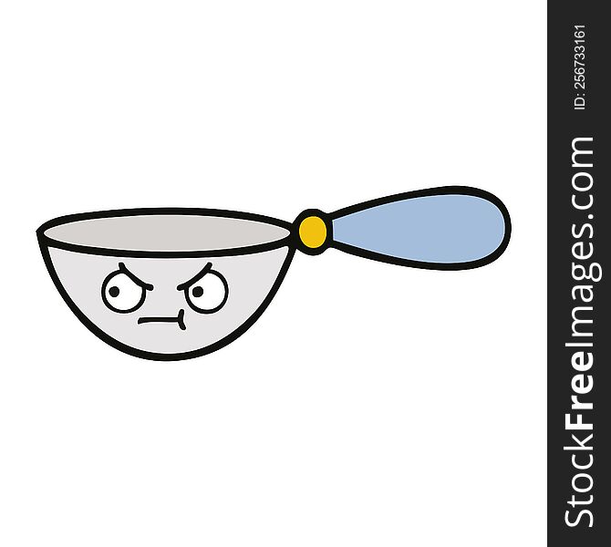 cute cartoon of a measuring spoon. cute cartoon of a measuring spoon