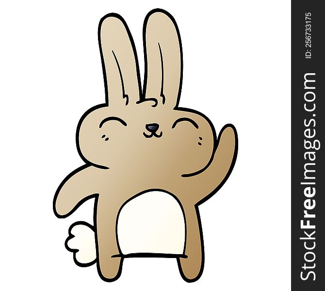 Cartoon Doodle Happy Bunny