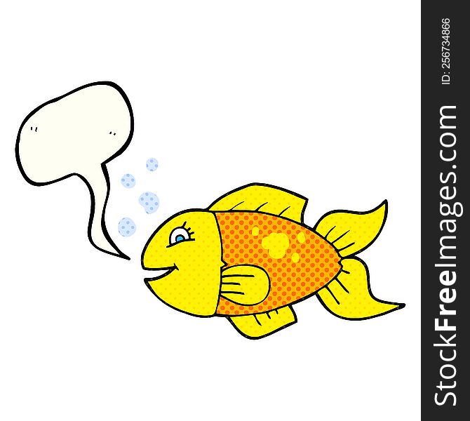 Comic Book Speech Bubble Cartoon Fish