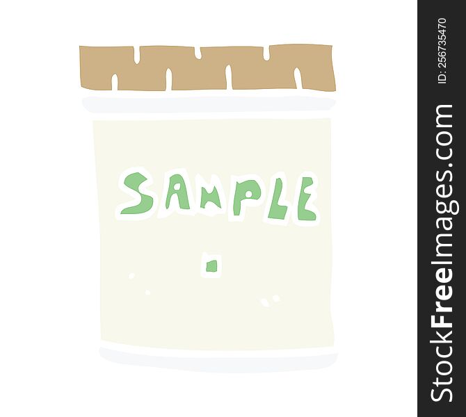 cartoon doodle medical sample jar