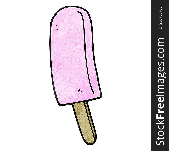 Textured Cartoon Ice Lolly