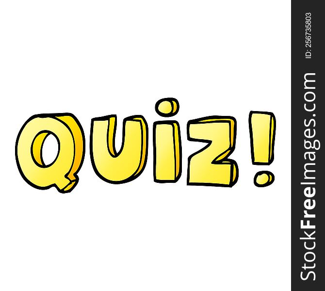 cartoon doodle word quiz