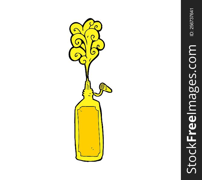 Cartoon Mustard Bottle