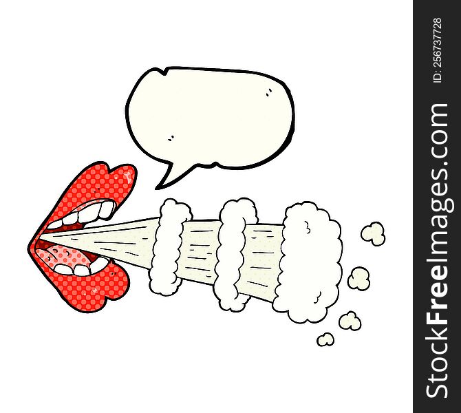 freehand drawn comic book speech bubble cartoon mouth breathing. freehand drawn comic book speech bubble cartoon mouth breathing