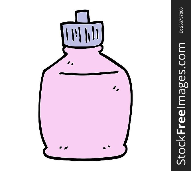 Hand Drawn Doodle Style Cartoon Squirt Bottle