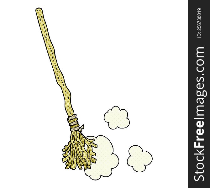 cartoon witch s broom