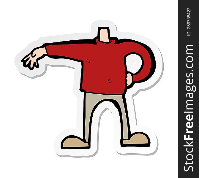 Sticker Of A Cartoon Male Boy Making Gesture